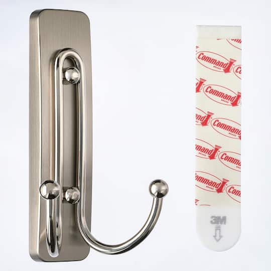 12 Pack: Command™ Brushed Nickel Decorative Double Hook